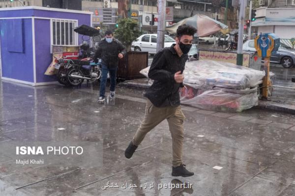 رگبار باران و وزش باد در بیشتر مناطق كشور
