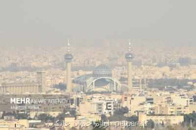 شاخص هوای اصفهان در همه مناطق شهر قرمز و نارنجی است