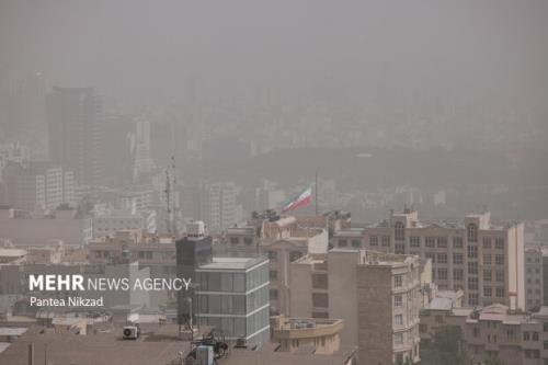 خیزش گرد و خاک در جنوب و غرب تهران
