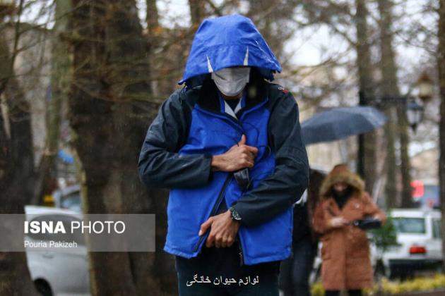 رگبار باران در 5 استان