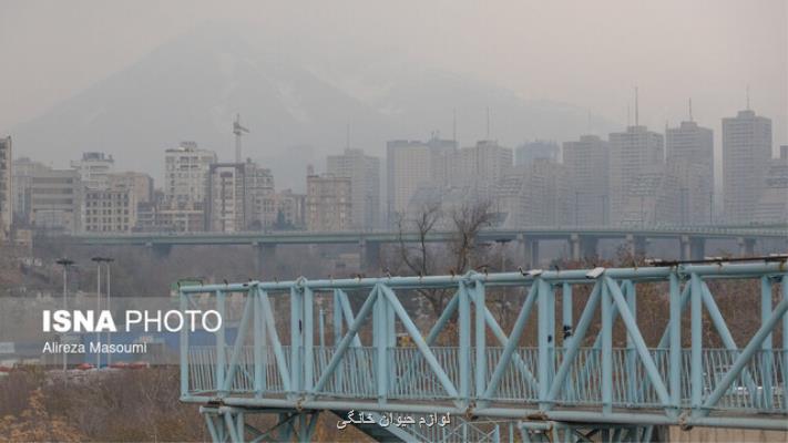 کاهش کیفیت هوا در مرکز و نیمه جنوبی تهران