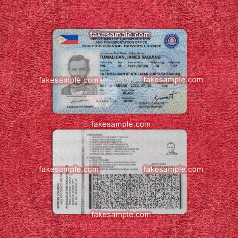 Norway Driver Licence Fake Template