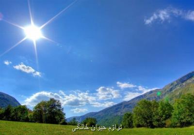 افزایش دما در سواحل دریای خزر، آسمان تهران صاف وآفتابی است