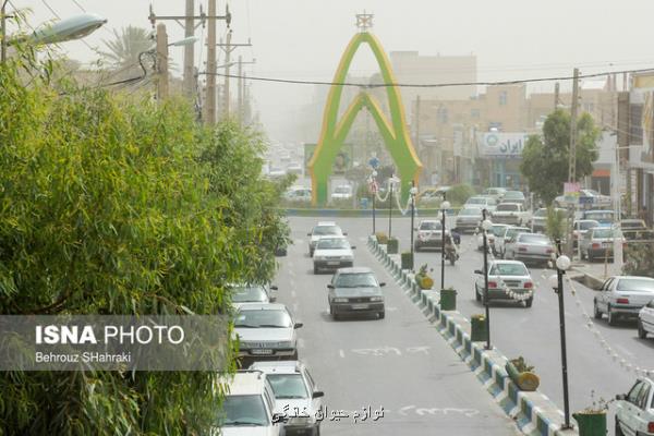 خیزش گرد و خاك در بعضی مناطق كشور