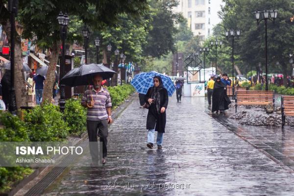 بارش باران در سواحل دریای خزر