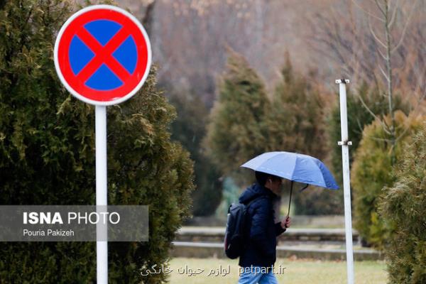 بارش پراكنده و وزش باد در بعضی استان های كشور