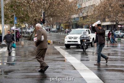 كاهش ۴ تا ۶ درجه ای دمای هوا و شدت یافتن بارشها در نیمه شمالی