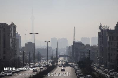 نمایش مستقیم آلاینده های تهران بوسیله ۳۵ ایستگاه سنجش آلودگی هوا