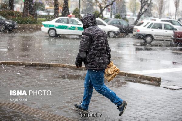 بارش برف و باران و وزش باد شدید در بیشتر مناطق كشور